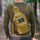 Сумка через плече Tribe Sling Pack 6,5 L T-IE-0003, coyote