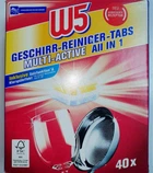 Таблетки для посудомийної машини W5 All-in-1 XXL 40 шт
