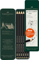 Zestaw ołówków grafitowych Faber-Castell Pitt Graphite Matt 6 szt (4005401152071)