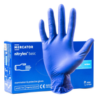 Диагностические нитриловые перчатки Mercator Medical Nitrylex Basic M синие 50 пар