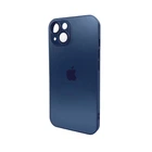 Защитный чехол-накладка AG Glass Matt Frame Color Logo для Apple iPhone 14 Navy Blue (AGMattFrameiP14Blue)