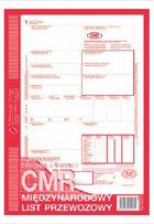 Formularze do nadruku Michalczyk i Prokop CMR Międzynarodowy list przewozowy 800-2 A4 80 arkuszy (5906858010015)