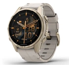 Смарт-часы Garmin Fenix 8 43 mm AMOLED Sapphire,Soft Gold with Limestone Leather Band (010-02903-40)