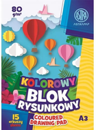 Zestaw bloków rysunkowych Astra A3 15 arkuszy 15 kolorów 10 szt (5901137163765)