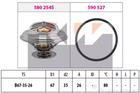 Термостат KW (аналог EPS 1.880.254/Facet 7.8254) (580254)