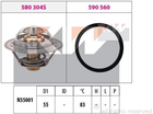 Термостат KW (аналог EPS 1.880.304/Facet 7.8304) (580304)