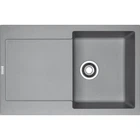 Мойка для кухни FRANKE гранит Maris MRG 611 780x500мм прямоугольная врезная с сифоном серая 114.0565.117