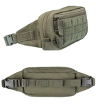 Сумка на пояс бананка Mil-Tec Fanny Pack Molle 235 х 60 х 120 мм Олива 13512501