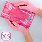 Рукавички нітрилові MediPlus PinkyPlus розмір XS рожеві 100 шт