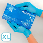 Перчатки нитриловые MediPlus NitryPlus Light размер XL голубые 100 шт