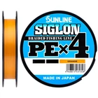 Шнур Sunline Siglon PE х4 300m (оранж.) #1.7/0.223 mm 30lb/13.0 kg