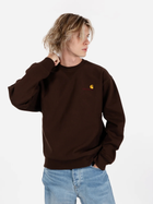 Bluza bez kaptura męska oversize Carhartt WIP American Script Sweat "Tobacco" I025475-47XX 2XL Brązowa (4064958750185)