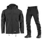 Костюм на флисе M-Tac SoftShell Куртка и Брюки Police Black размер XL