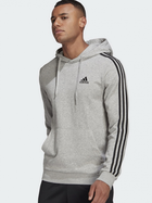 Bluza męska z kapturem Adidas M 3S Ft Hd GK9080 XL Szara (4064044192721)