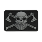 Нашивка M-Tac Bearded Skull 3D PVC Black/Grey