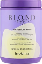 Маска антижовта для знебарвленого або сивого волосся Inebrya Blondesse No-Yellow Mask 1 л (8008277262376)