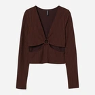 Топ женский H&M 060995002_brown XS Коричневый (6666000333711)