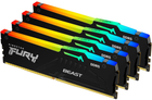 Оперативна пам'ять Kingston Fury DDR5-5200 65536MB PC5-41600 (Kit of 4x32768) FURY Beast RGB Black (KF552C40BBAK4-128)