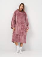 Худи-плед унисекс теплый зимний BARWA garments 0346 One size Светло-малиновый (2110003468078)