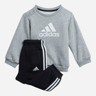 Dres chłopięcy (bluza bez kaptura + spodnie) adidas I Bos Logo Jog H28835 104 cm Czarny/Szary (4064053820714)