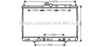 MT2185 AVA Радіатор охолодження MITSUBISHI OUTLANDER (2002) 2.4 HDD MIVEC Ava (MT2185)