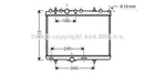 PEA2255 AVA Радіатор охолодження C-Elysee, C2, DS3, Peugeot 1007, 2008, 207, 208, 301 1.2/1.6HDI Ava (PEA2255)