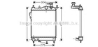 HYA2099 AVA Радіатор охолодження HYUNDAI GETZ (TB) (02-) 1.1-1.6i MT (вир-во AVA) Ava (HYA2099)