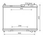 FD2605 AVA Радіатор охолодження B-MAX 1.6 12-, FIESTA 1.6 08-, KA+ 1.2 16- Ava (FD2605)
