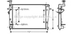 HY2211 AVA Радіатор охолодження двигуна Hyundai Tucson (JM) (04-) (вир-во AVA) Ava (HY2211)