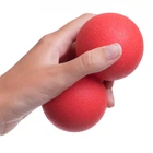 Мяч массажный двойной для МФР и самомассажа Zelart Duoball Красный (12,5 x 6 см) (FI-8234)