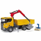 Автомодель Bruder Самосвал Scania Super 560R с краном-манипулятором и аксессуарами 1:16 (03551)