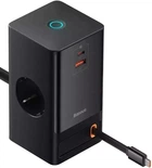 Сетевое зарядное устройство Baseus Power Combo Digital Power Strip 2AC+USB+Type-C+Retractable-C 65W with 1.5m Power Cord PSLR000301 Black