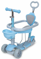 Детский самокат Smart 5 в 1 с защитными бортиком Pastel Blue. Для деток от 1 года