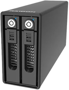 Зовнішній корпус RAID RAIDON GR3660-BA31 для 2x 2.5"/3.5" HDD/SSD з USB 3.2 Gen 2 Type-C Black