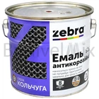 Емаль антикорозійна ZEBRA 3в1 серія Кольчуга 2 кг 87 червоно-коричнева