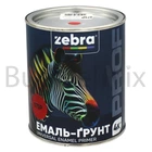 Емаль-ґрунт алкідна ZEBRA PROF 075Р 0,8 кг червона