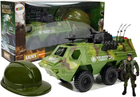 Zestaw wojskowy Leantoys Military Equipment 7878 Samochód + Kask żołnierza z akcesoriami (5903802454697)