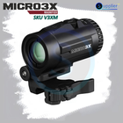 Оптический увеличитель Vortex Magnifier Micro V3XM, магнифер вортекс с откидным креплением Quick Detach на Weaver/Picatinny, Кратность 3Х