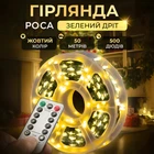 Гирлянда роса на пульте 50 метров на 500 led светодиодов капля зеленый провод желтая 500L50MGY 4962352