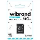Карта пам'яті micro-SDXC 64Gb Wibrand Class10 UHS-1 + adapter SD (58656)