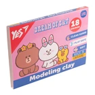 Пластилин Line Friends 18 цветов 360 г YES (540679)