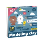 Пластилин Line Friends 12 цветов 240 г YES (540670)