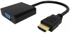 Adapter Winner Group HDMI na VGA D-Sub DE-15 Black (8591194110580)