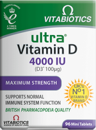 Suplement diety Vitabiotics Ultra Vitamin D3 4000 IU 96 tabletek (5021265247950)