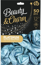 Повітряні кульки Godan Beauty & Charm Платина 30 см 50 шт Світло-сині (5902973157000)