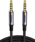 Аудіокабель 3,5 на 3,5 UGREEN Cable Alu Case mini jack 3,5 mm на mini jack 3,5 mm (4 pin, 2m). Grey