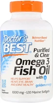 Жирні кислоти Doctor's Best Риб'ячий жир Омега-3 Omega 3 Fish Oil with Goldenomega 1000 мг 120 капсул (753950004788)