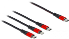 Kabel ładowarki Delock USB 3 w 1 USB Type-C do Lightning / Micro USB / USB Type-C 1 m (4043619867110)