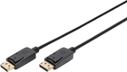 Kabel Digitus DisplayPort z zatrzaskami 1080p 60Hz FHD Black 3 m (4016032328513)