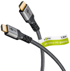 Kabel Goobay Plus HDMI 2.0 o dużej szybkości transmisji z Ethernetem Sharkskin Grey 1 m (4040849649936)